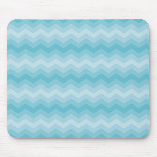 Aqua Zickzack Mousepad (Vorne)