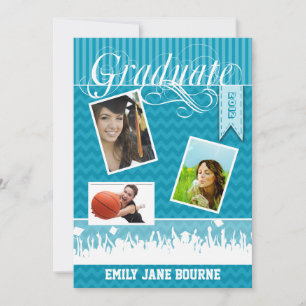 Aqua Zig Zag Senior Picture Class Ankündigung