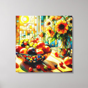 Aquädukte Obst und Blume Leinwand Art
