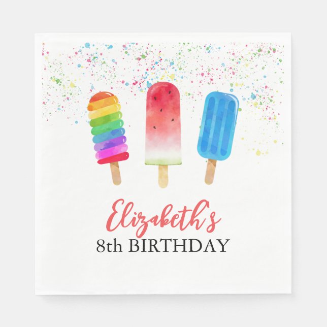 Aquädukte Popsicles Individuelle Name Geburtstag N Serviette (Vorderseite)