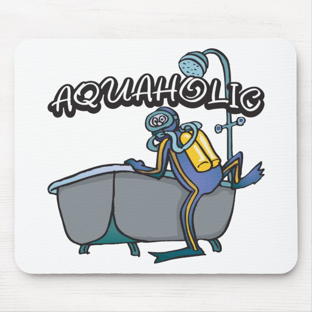 Aquaholic UNTERWASSERATEMGERÄT Mousepad (Vorne)