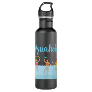 Aquaholische Wassergymnastik Edelstahlflasche