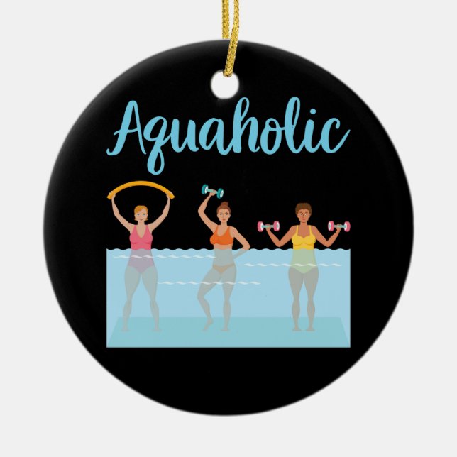 Aquaholische Wassergymnastik Keramik Ornament (Vorne)