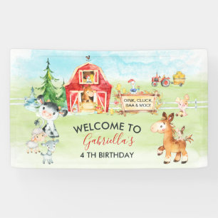 Aquakultur-Barnyard- und Landwirtschafts-Kindergeb Banner