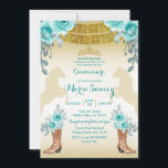 Aqual Aquamarin Türkis1 Pferde & Stiefel Quinceane Einladung<br><div class="desc">Aqual Aquamarin Türkis1 Pferde & Stiefel Quinceanera EinladungMis Quince Anos,  15. Geburtstag, </div>