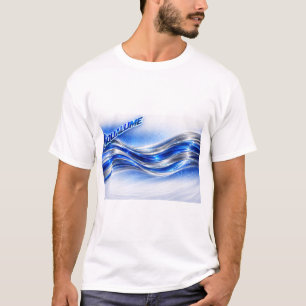 Aqualume Flow Shirt – Blaue Silberwellen-Energie-D