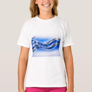 Aqualume Flow Shirt – Blaue Silberwellen-Energie-D