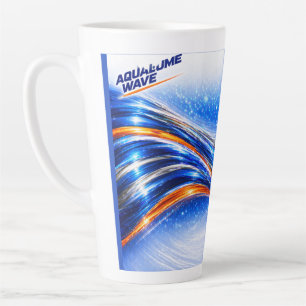 Aqualume Wave Tasse – Blau Orange Abstract Flow De