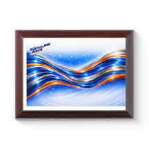 Aqualume Wave Tasse – Blau Orange Abstract Flow De