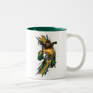 Aquaman   Aquaman "Aufruhr-" gebrochene Grafik Zweifarbige Tasse