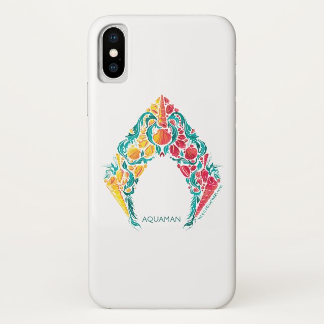 Aquaman | Aquaman & Mera Themed Seashell Logo Case-Mate iPhone Hülle (Rückseite)
