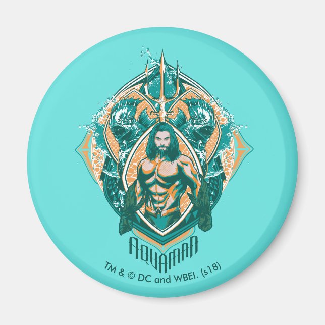 Aquaman | Aquaman & Trenchers Graphic Magnet (Vorne)