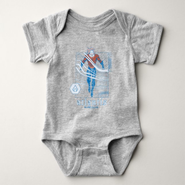 Aquaman - Atlantis Surf Club Baby Strampler (Vorderseite)
