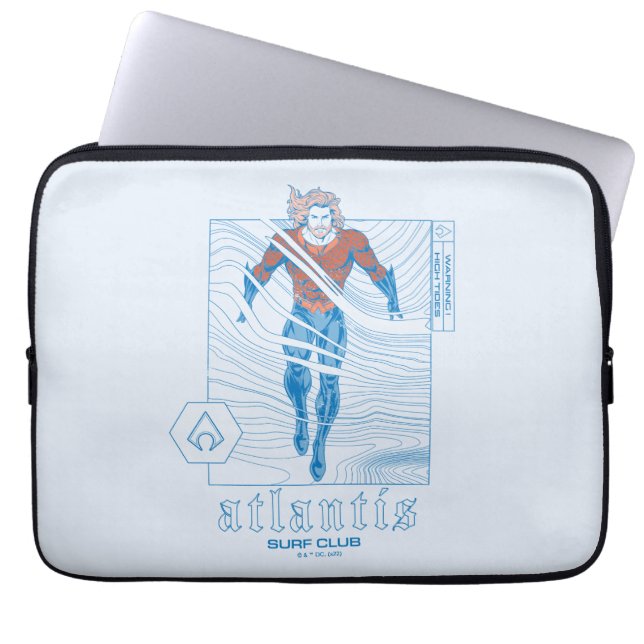 Aquaman - Atlantis Surf Club Laptopschutzhülle (Vorderseite)
