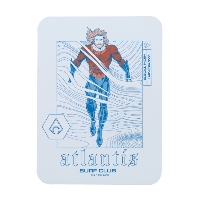 Aquaman - Atlantis Surf Club Magnet (Vertikal)