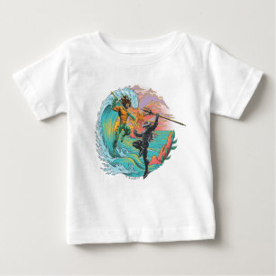 Aquaman & Black Manta Gezeitenwelle Baby T-shirt