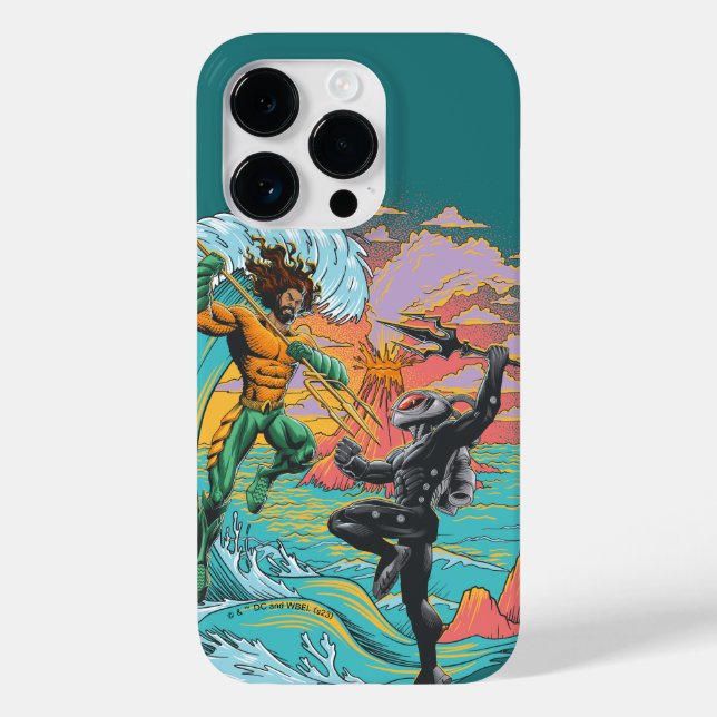 Aquaman & Black Manta Gezeitenwelle Case-Mate iPhone Hülle (Rückseite)