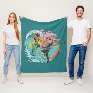 Aquaman & Black Manta Gezeitenwelle Fleecedecke