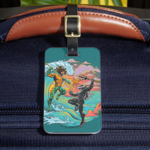 Aquaman & Black Manta Gezeitenwelle Gepäckanhänger