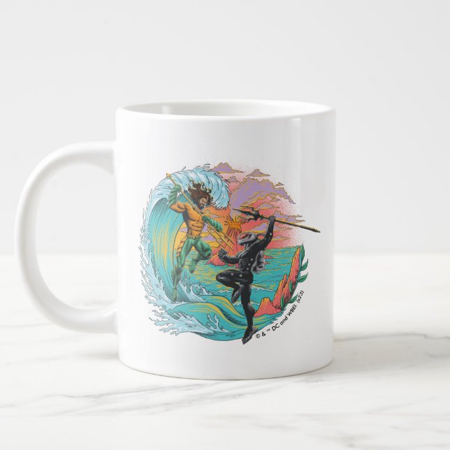 Aquaman & Black Manta Gezeitenwelle Jumbo-Tasse (Links)