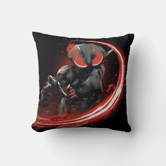 Aquaman | Black Manta Red Swipe Graphic Kissen (Vorderseite)