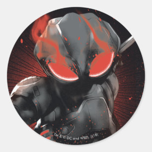 Aquaman   Black Manta Red Swipe Graphic Runder Aufkleber