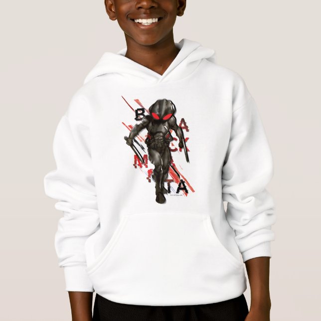 Aquaman | Black Manta Scattered Typografy Graphic Hoodie (Vorderseite)