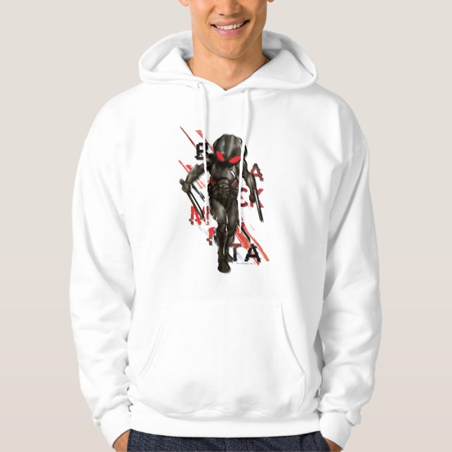 Aquaman | Black Manta Scattered Typografy Graphic Hoodie (Vorderseite)