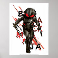Aquaman | Black Manta Scattered Typografy Graphic