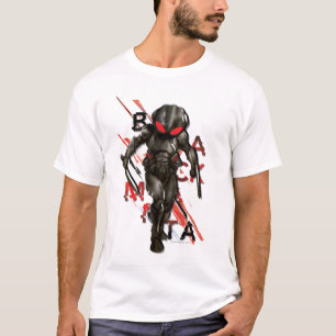 Aquaman Black Manta Scattered Typografy Graphic T-Shirt