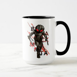 Aquaman   Black Manta Scattered Typografy Graphic Tasse