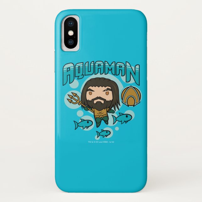 Aquaman | Chibi Aquaman Undersea Graphic Case-Mate iPhone Hülle (Rückseite)