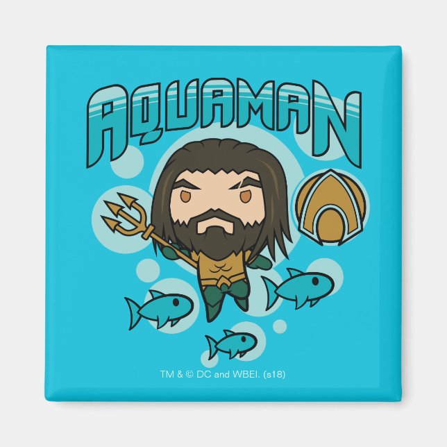 Aquaman | Chibi Aquaman Undersea Graphic Magnet (Vorne)