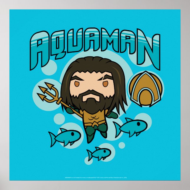 Aquaman | Chibi Aquaman Undersea Graphic Poster (Vorne)