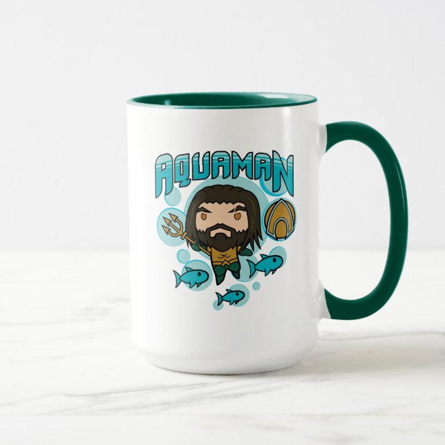 Aquaman | Chibi Aquaman Undersea Graphic Tasse (Rechts)