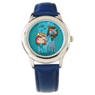Aquaman | Chibi Mera & Aquaman Undersea Graphic Armbanduhr