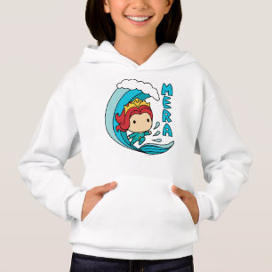 Aquaman Chibi Mera Riding Wave Graphic Hoodie