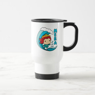 Aquaman   Chibi Mera Riding Wave Graphic Reisebecher