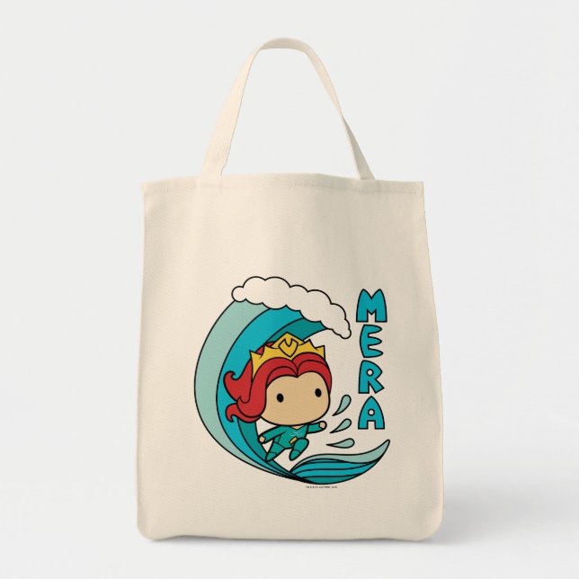 Aquaman | Chibi Mera Riding Wave Graphic Tragetasche (Vorne)