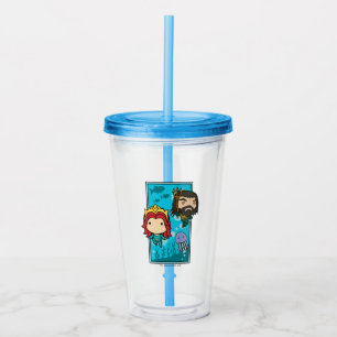 Aquaman   Chibi Mera u. Aquaman unterseeische Acryltrinkbecher