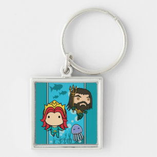 Aquaman   Chibi Mera u. Aquaman unterseeische Schlüsselanhänger