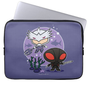 Aquaman Chibi Orm & Black Manta Undersea Graphic Laptopschutzhülle
