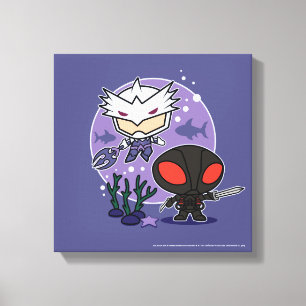 Aquaman   Chibi Orm & Black Manta Undersea Graphic Leinwanddruck