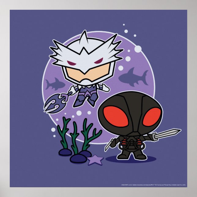 Aquaman | Chibi Orm & Black Manta Undersea Graphic Poster (Vorne)
