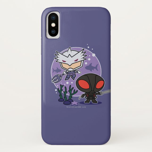 Aquaman | Chibi Orm u. schwarzer Case-Mate iPhone Hülle (Rückseite)