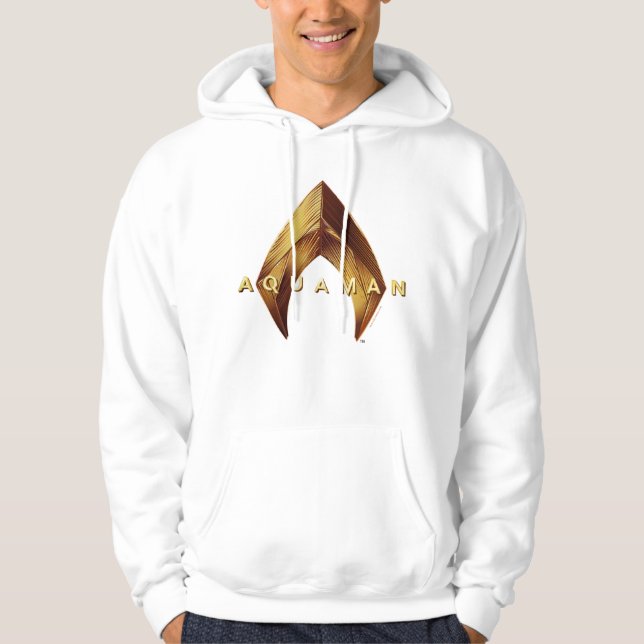 Aquaman | Golden Aquaman Logo Hoodie (Vorderseite)