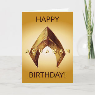 Aquaman   Golden Aquaman Logo Karte