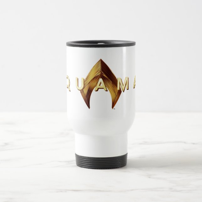Aquaman | Golden Aquaman Logo Reisebecher (Mittel)