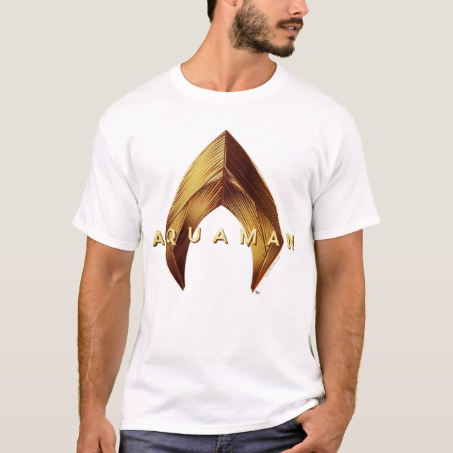 Aquaman | Golden Aquaman Logo T-Shirt (Vorderseite)