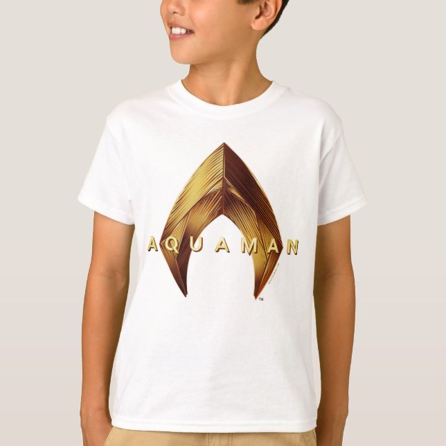 Aquaman | Golden Aquaman Logo T-Shirt (Vorderseite)